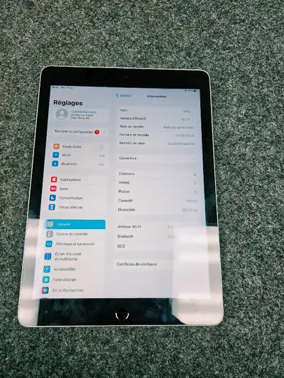 Cet iPad 5e génération avec 128 Go de stockage est un appareil d'occasion en excellent état, prêt à...