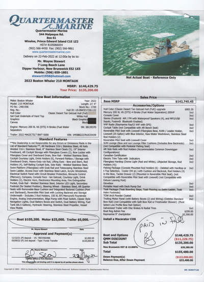 Mint condition washed down after each trip. Boat is loaded with options. Including longing cushions,...