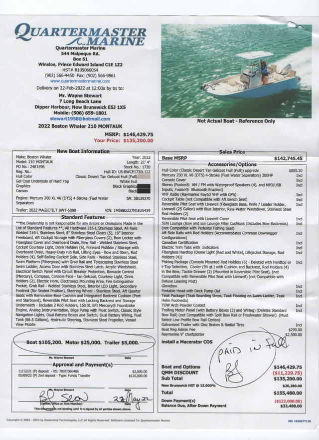 Boston Whaler in Powerboats & Motorboats in Saint John - Image 2