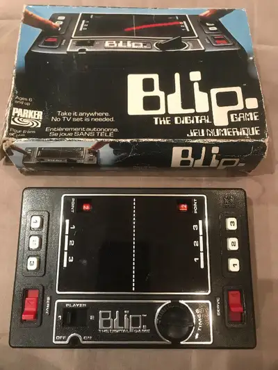 Vintage BLIP arcade game with box.