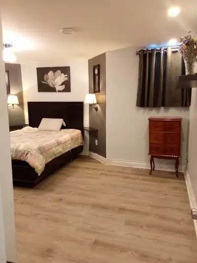 Room with attached bathroom and private kitchen