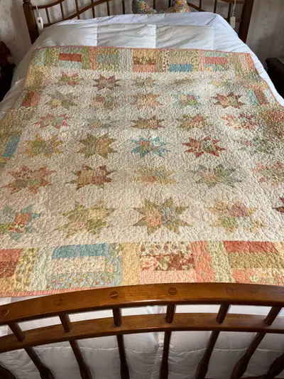 Hand made double-sided lap quilt , View more