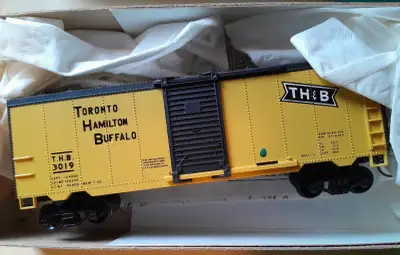 TH&B 40' Boxcar – Bev‐Bel #1713 (Athearn) – Yellow/Black – HO, View more