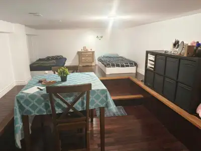 Spacious studio basement room available for rent, perfect for one person in Toronto (Scarborough). C...