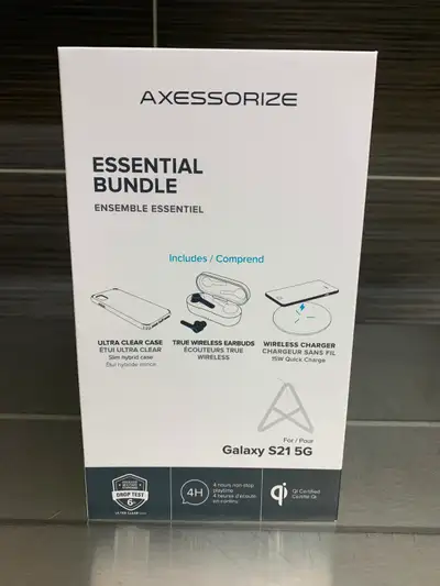 Brand new Essential Bundle For Samsung Galaxy S21 5G. Designed in Canada by Distribution Axessorize...