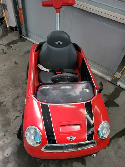 Kids mini Cooper push car in fair condition. Used indoors, stored in garage Some scratch marks One s...