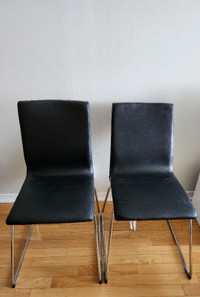 Set of Two - Ikea Volfgang Dining Chairs - Black