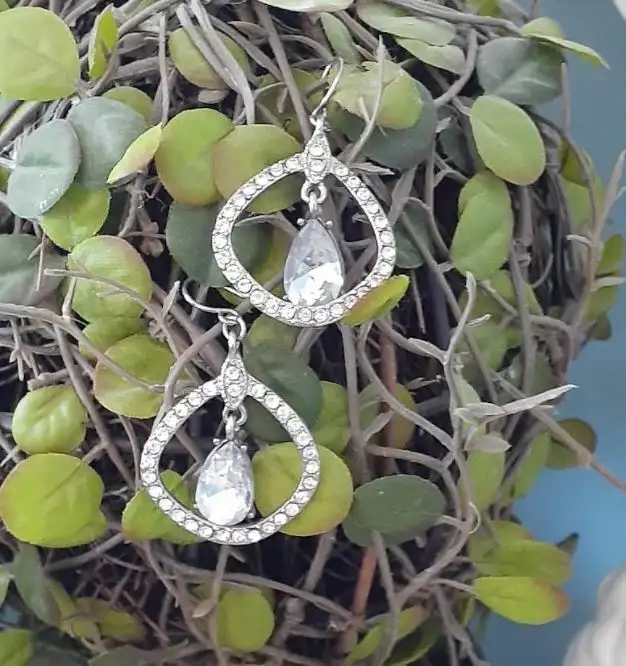 Vintage crystal embellished hanging circle earrings64722758202113120