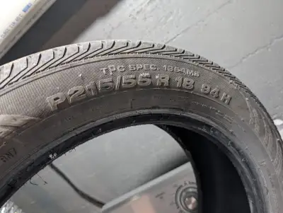 4 TIRES ALL SEASON $300 ALL 215/55R18 Text for appointment 705 690 5361