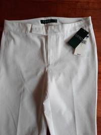 Ralph Lauren ladies white dress pants size 2. BNWT
