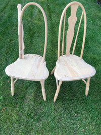 Unfinished (stripped) Vintage Maple Chairs