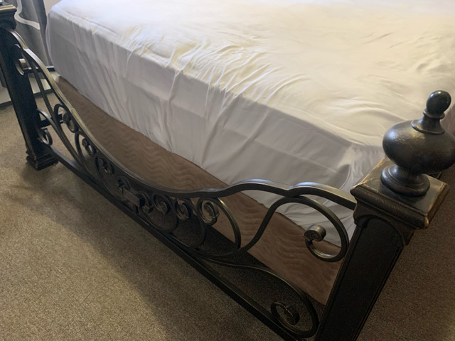 Iron wrought queen size bed frame  in Beds & Mattresses in Thunder Bay - Image 2