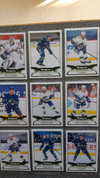 2021-22 Parkhurst Vancouver Canucks 9 basic Cartes hockey cards
