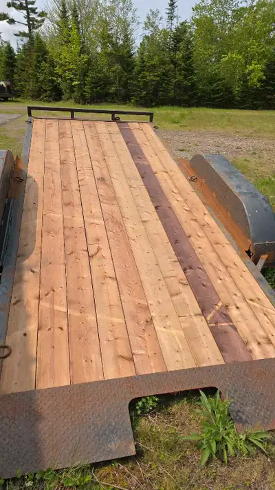 Hydraulic 16 ft tilt deck trailer. New 8000 lb axles new deck new inspection. 7500 tax in