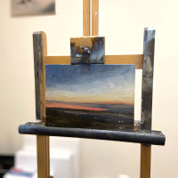 Landscape Painting “Solstice Daybreak” 5x7