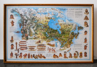 Collectible Canada's First People Poster with Antique Frame