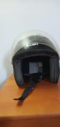 Open face helmet has shield for motorcycle or 4 wheeler 15$