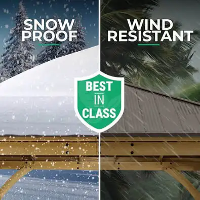 BRAND NEW IN BOX 11’ x 13’ YARDISTRY MERIDIAN GAZEBO $3300 in Patio & Garden Furniture in Windsor Region - Image 6