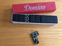 Vintage Set of 55 Dominoes Chinese 3 Monkey Pattern - Double 9