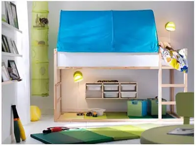 It's a tent for an Ikea Kura kids bed. $10. Bed not included. (Looks like I have two of them. I mean...