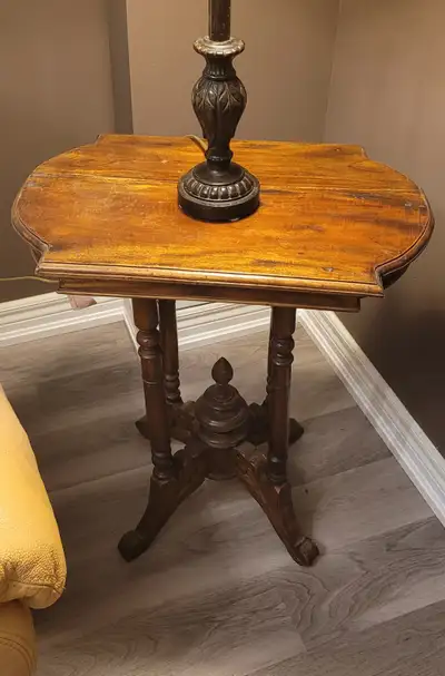 Vintage Handmade Solid Teakwood Table Dimension: 37cm (D) x 57cm (W) x 56cm (H) Pick up only