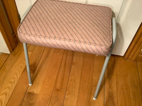 Vintage Cushioned Chrome Stool by Perfect Chrome Co Toronto