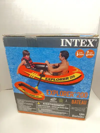 Intex Explorer 200 Boat Set 73 x 37 x 16-in Capacity 210 lbs, View more