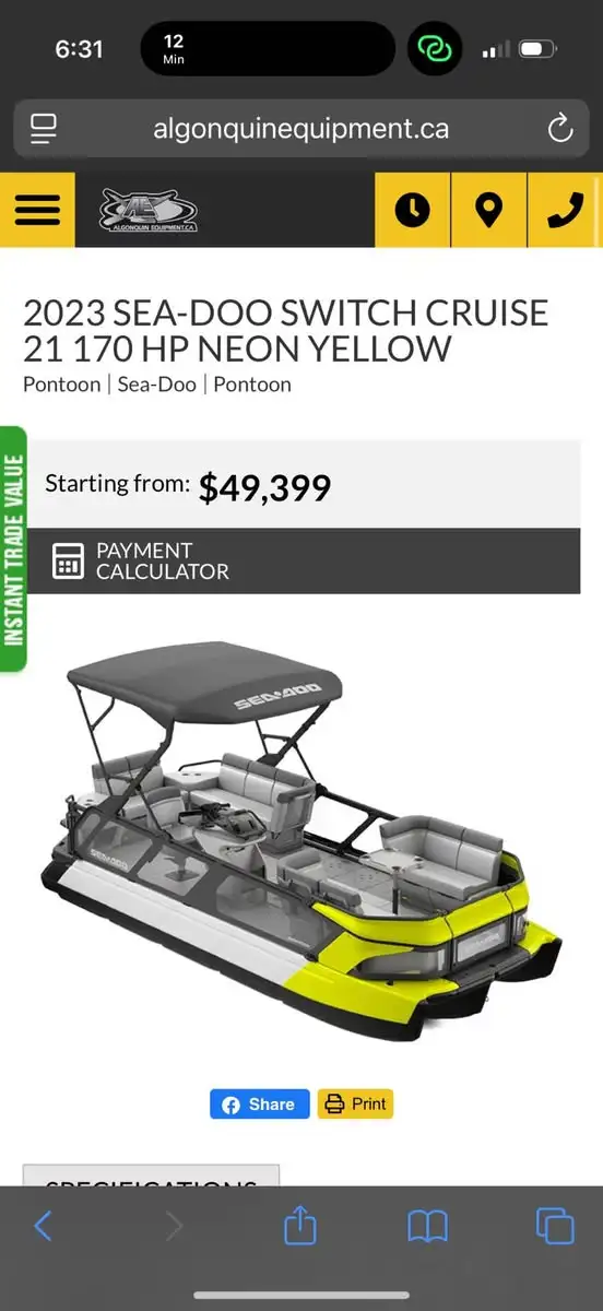 2023 SEADOO SWITCH CRUISE 21 FEET 170 HP in Other in Moncton - Image 3