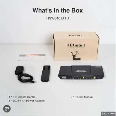 TESmart 4x1 HDMI 2.0 Switch, View more