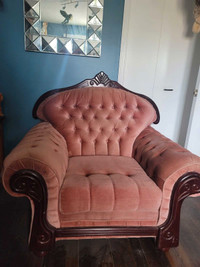 Pink vintage boho style chair