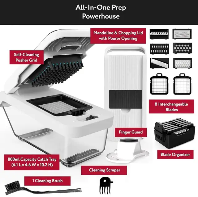 Brand New 8 in 1 Vegetable Food Chopper, Mandoline Slicer in Kitchen & Dining Wares in Oshawa / Durham Region - Image 3