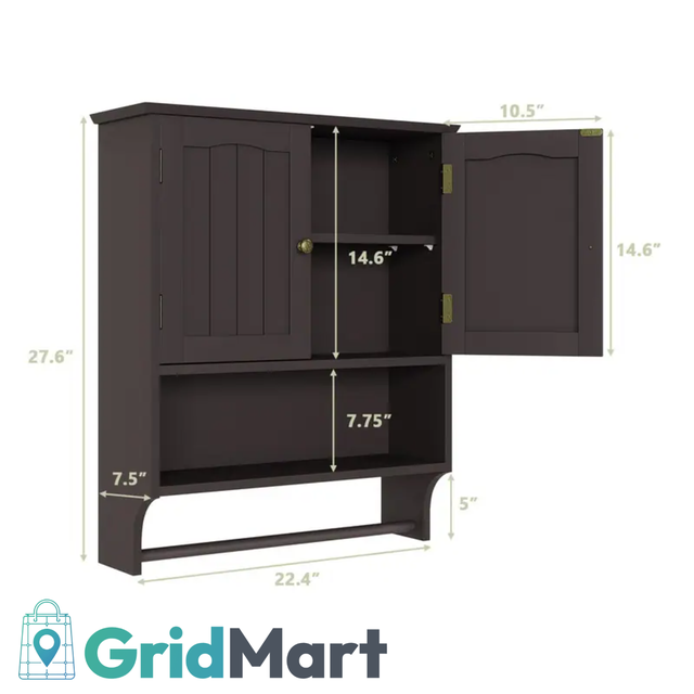*BRAND NEW* Wall-Mounted Black Bathroom Cabinet with Towel Bar in Bookcases & Shelving Units in Windsor Region - Image 3