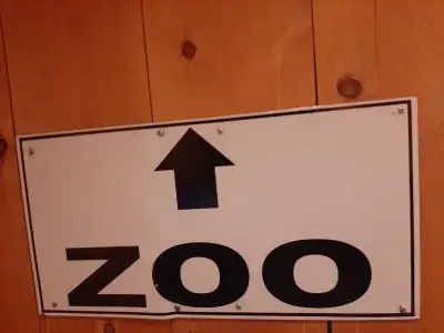 Metal ZOO sign, View more