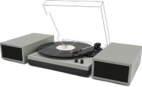 L&No.1 Record Player with External Speakers, with