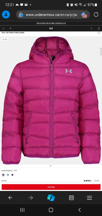 Youth large under armour puffer 