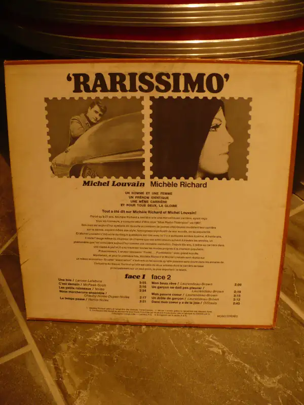 MICHEL LOUVAIN - MICHELE RICHARD - RARISSIMO - VINYL RECORD62863728460931121
