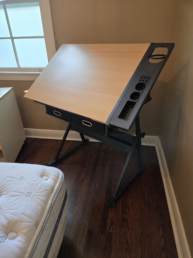 VECELO Drafting Table Drawing Table Artist Desk Tilting Tabletop Art... VECELO Drafting Table Drawing Table Artist Desk Tilting Tabletop Art...