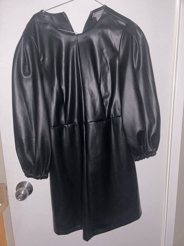 Black faux leather midi dress in Women's - Dresses & Skirts in Edmonton - Image 4
