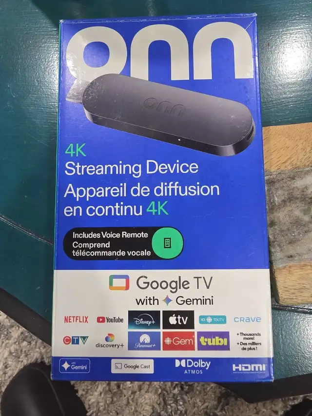 BRAND NEW onn 4K Google TV + Gemini Streaming Device – $80 in Stereo Systems & Home Theatre in Hamilton - Image 3