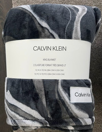 NEW Calvin Klein KING plush blankets assorted colours