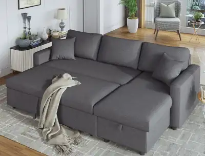 Winter Sale Affordable New Versatile Sectional Sofa Bed Comfort, View more