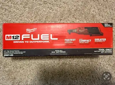 Brand new Milwaukee m12 fuel 3/8 high speed ratchet 2567-20 , View more