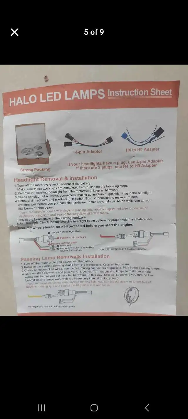 motorbike led headlight 7" and 2 lamps 5: brand new  in Other in London - Image 6