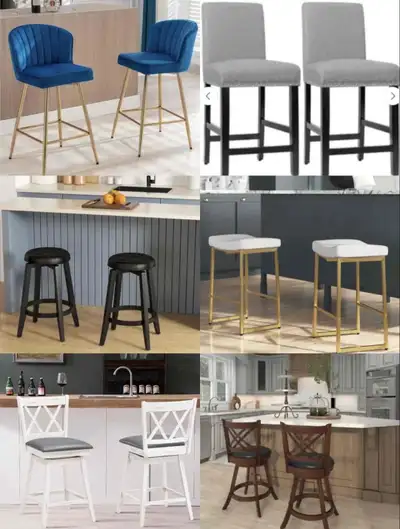 New in box all kinds of solid wood bar stool bar chairs set of 2, View more
