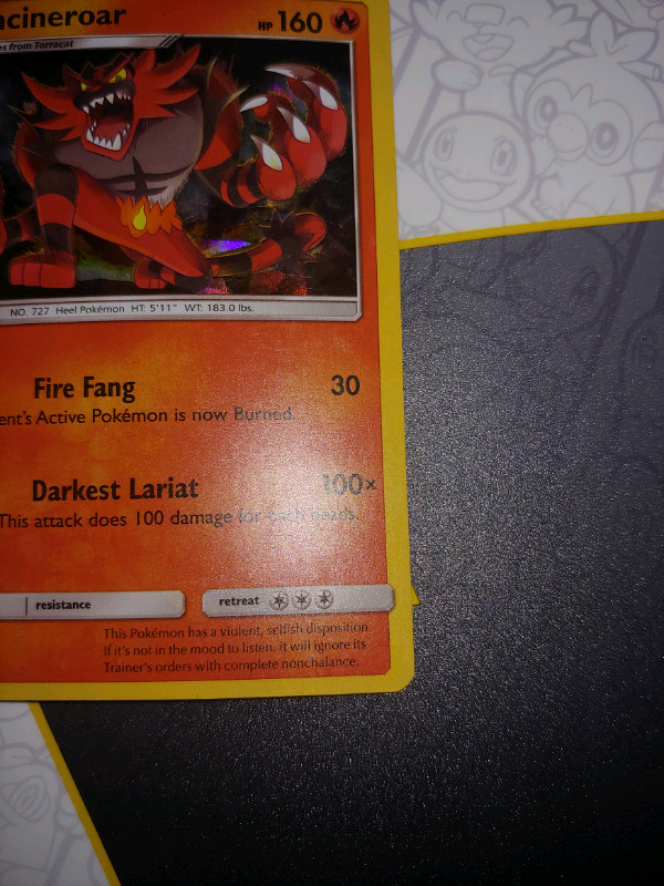 Pokemon TCG Sun & Moon Base Set: Ice Cracked Holo Incineroar in Arts & Collectibles in City of Toronto - Image 4