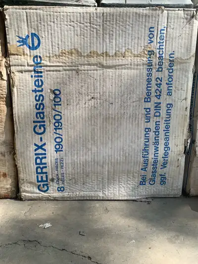 Gervix-Glassteine glass blocks 190X190X100 mm. 37 count.