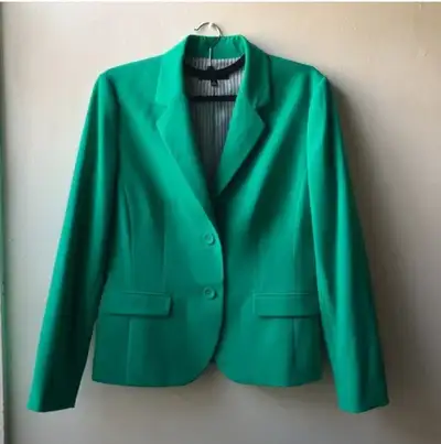 Nine West Vibrant Green Suit Jacket, size 10, View more