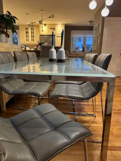 Dining room table and  chairs., View more