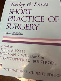 Bailey & Love's short practice of surgery 24th edition