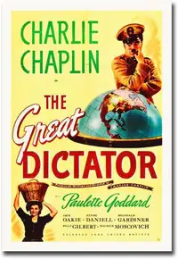 Charlie Chaplin’s The Great Dictator movie poster
